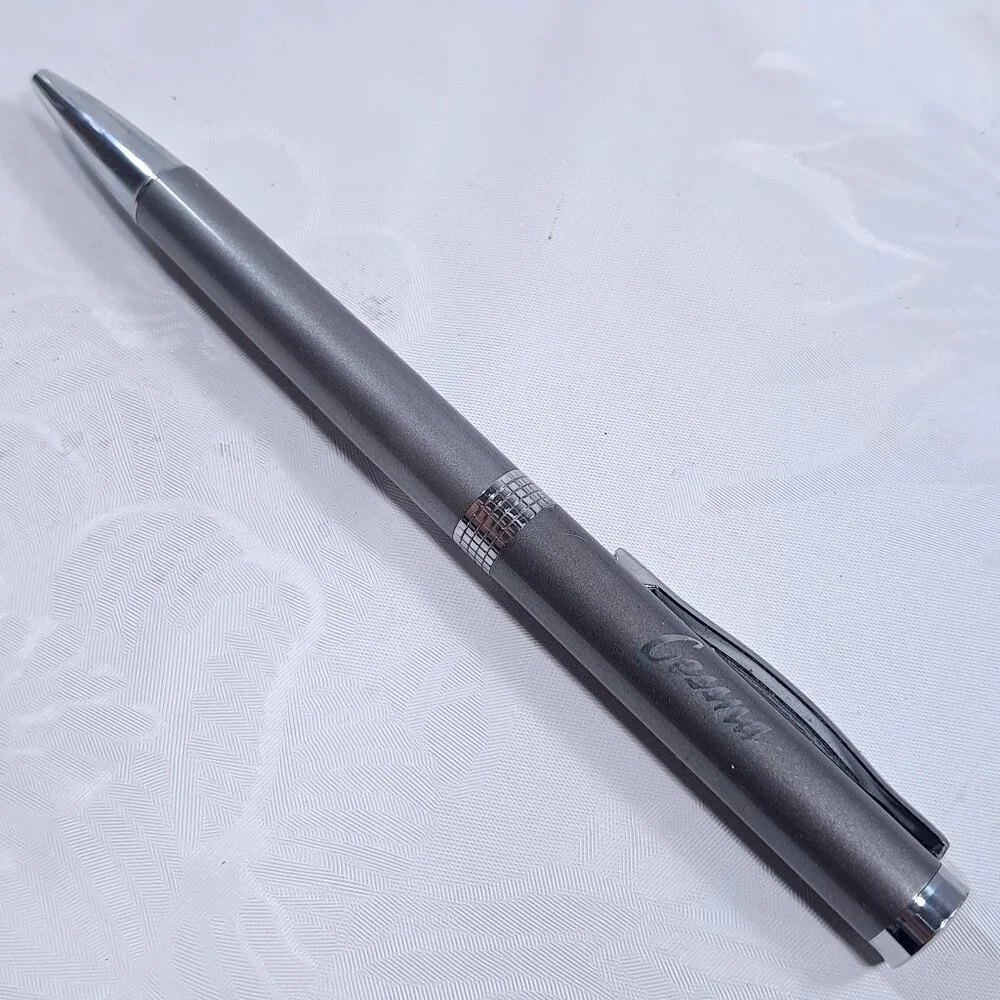 Cessna aircraft Aviation Pen silver grey twist metal‎ barrel ballpoint planes